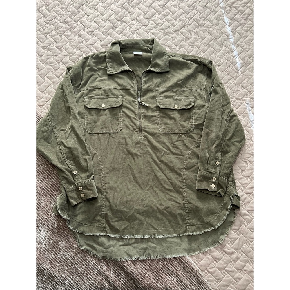 Aerie Offline Corduroy Tunic Quarter Zip - L - EUC!